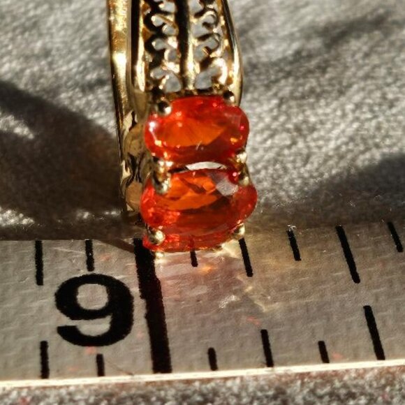 Mexican Fire Opal 14K Gold Ring - Picture 5 of 7